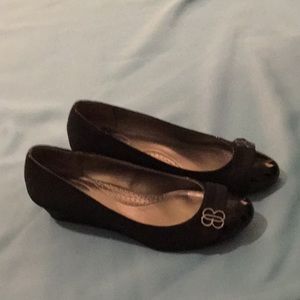 Black Wedge Flats